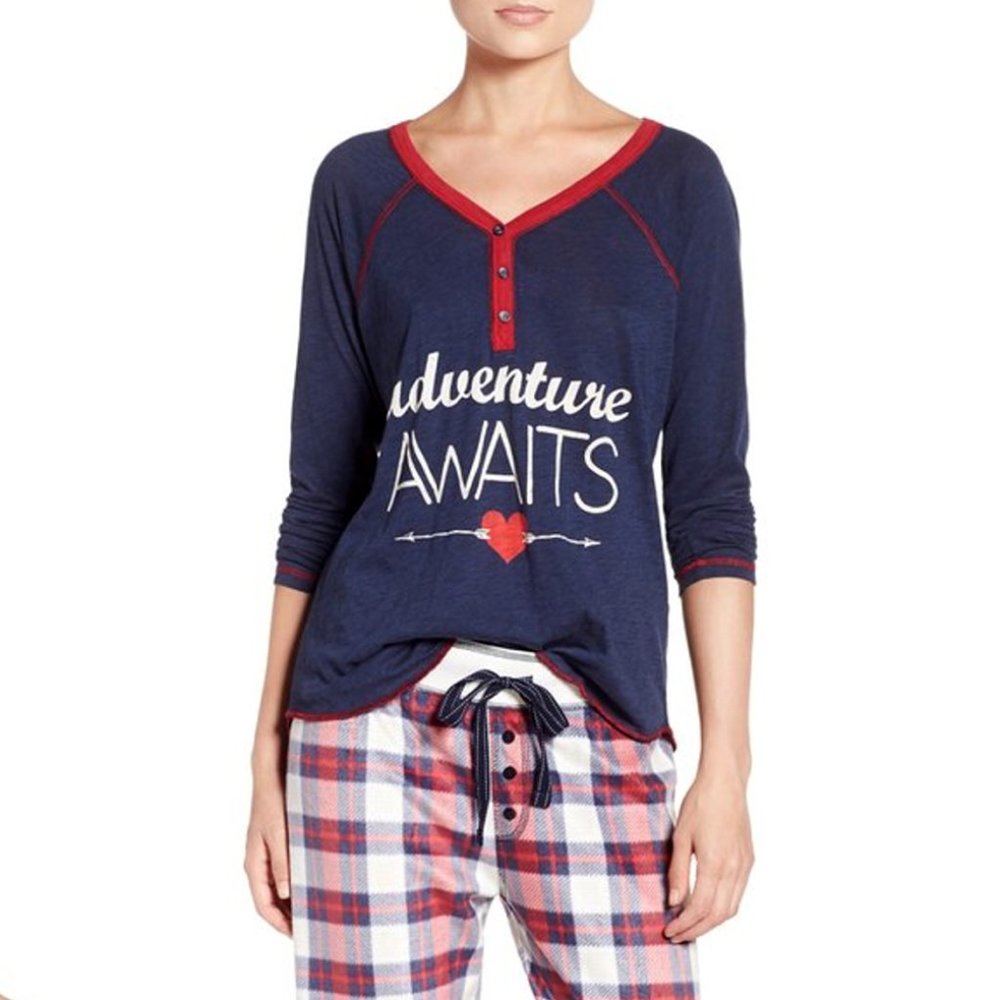 NWOT PJ Salvage Graphic Henley